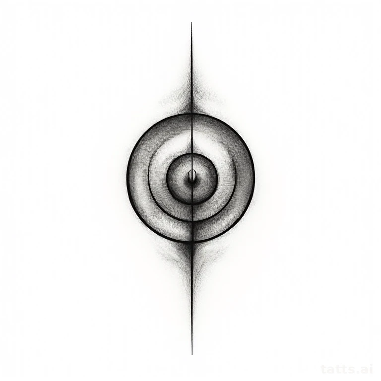Tattoo design: golden ratio spiral geometric tattoo design, precise mathematical linework, soli
