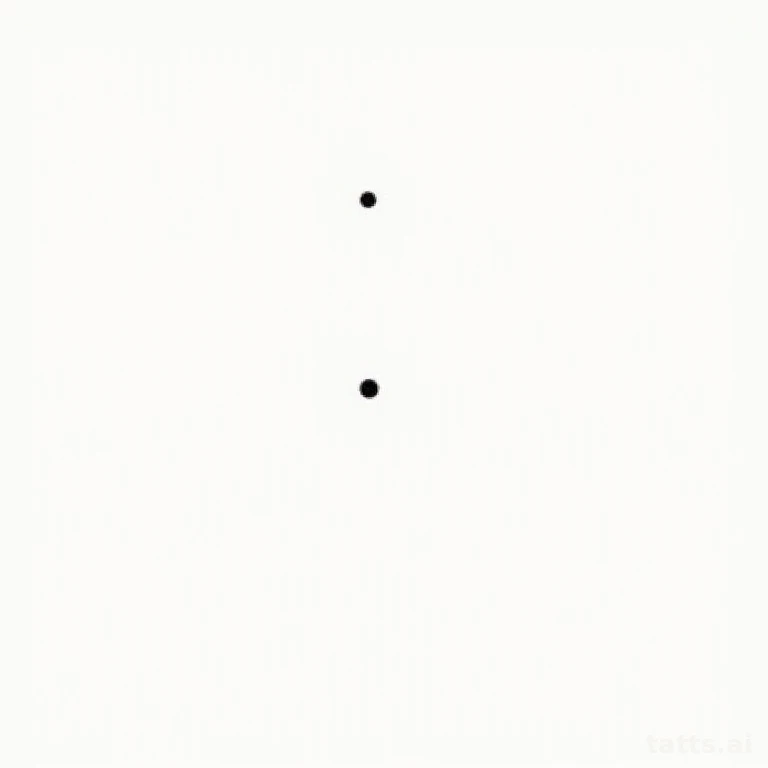 Tattoo design: three dots in a line tattoo design, minimalist blackwork style, small solid blac