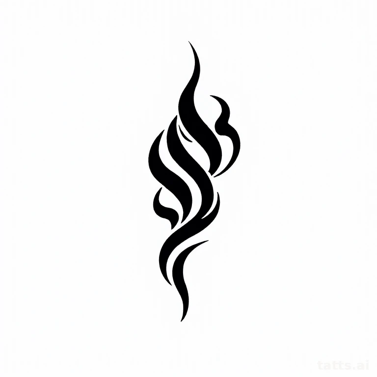 Tattoo design: tribal shoulder band tattoo design, symmetrical wave pattern, thick black linewo